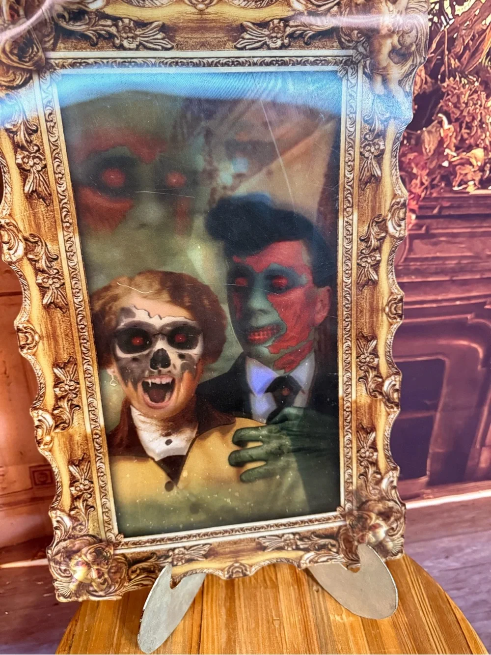 Halloween Lenticular Haunted Portrait Decorative Daux Frame Gothic Haunting